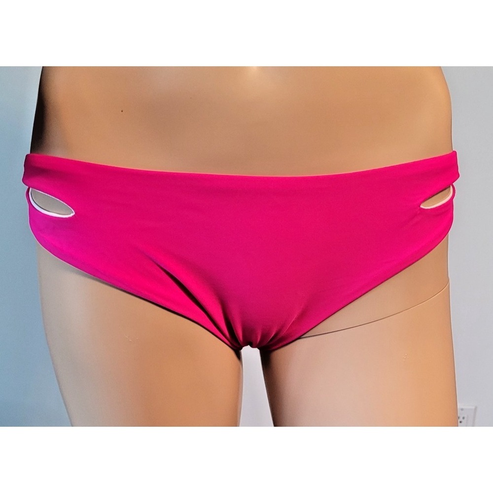 Woman Medium Hot Pink Bikini, Top/Low Rise Brazilian  Bottom‎ 2 Piece - Picture 6 of 10